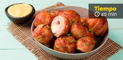 Bombas de pollo, queso y tocineta - Tienda Momentos Friko