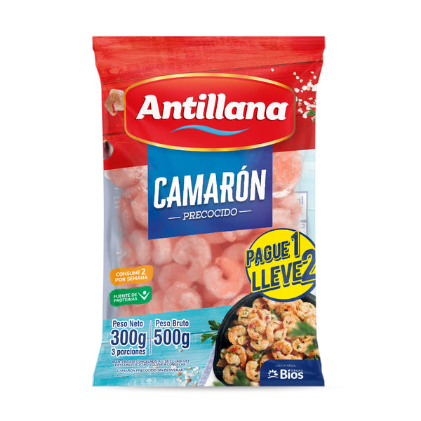 Camarón Artesanal Precocido Antillana x 500g. Pague 1 lleve 2