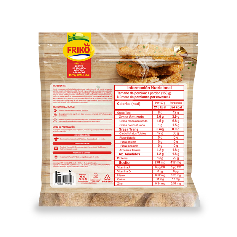 Filete pechuga apanado cong Friko 600g