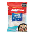Anillos de Calamar Crudo Antillana x 400g, es la base ideal para los anillos de calamar apanados, paellas y cazuelas de mariscos.