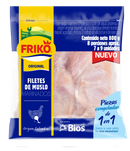  Filetes de muslo Friko: Al ser un corte limpio y marinado, te ofrecen un mayor rendimiento y practicidad en la cocina.