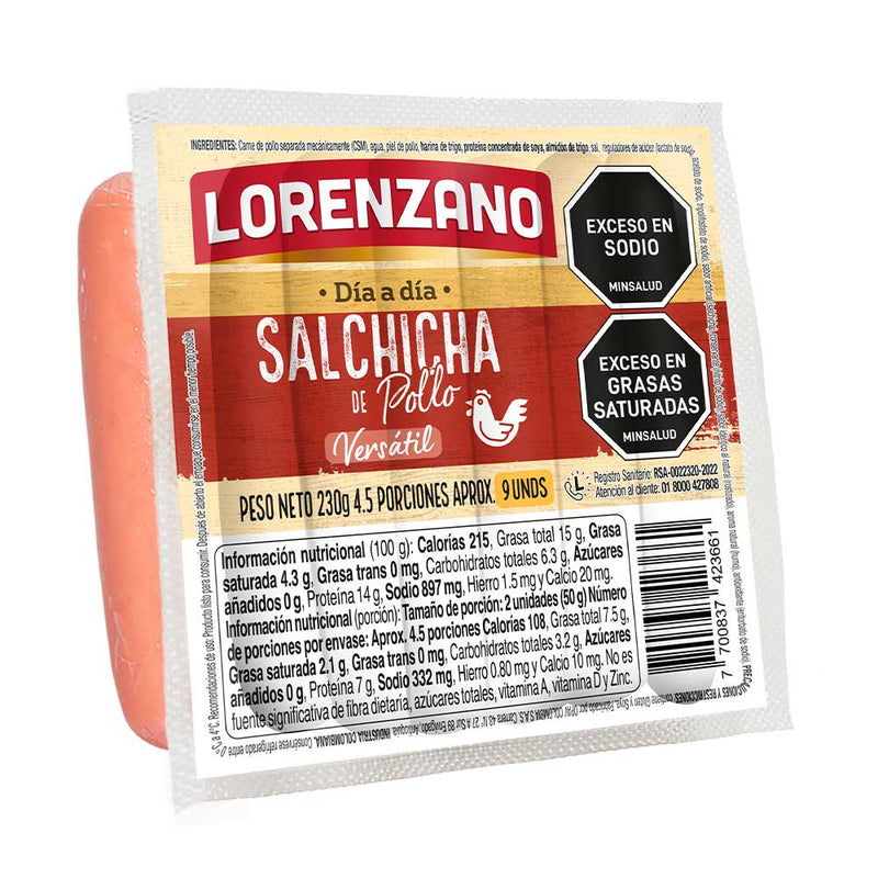 Salchicha De Pollo Día A Día x 230 g