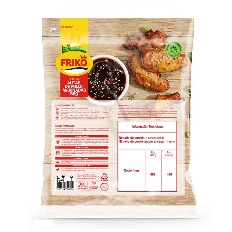 Alitas de Pollo BBQ x 900g