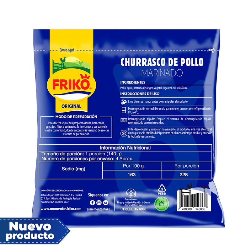 Churrasco de Pollo Friko x 500g
