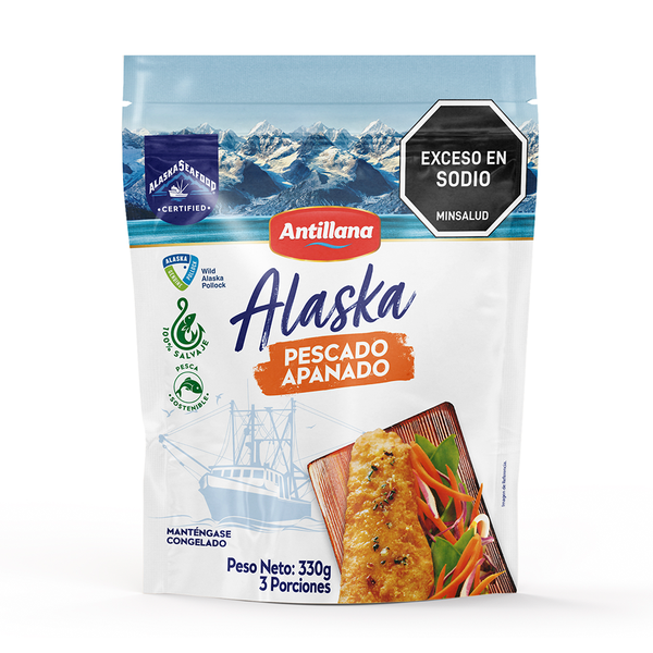 Pescado Apanado Alaska Antillana x 330g
